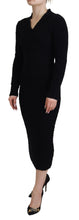 Load image into Gallery viewer, Dolce &amp; Gabbana Elegant Black Wool Blend Sweater Dress
