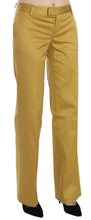 Load image into Gallery viewer, Just Cavalli Mustard Mid Waist Tailored Cotton Pants
