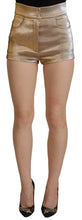 Load image into Gallery viewer, Dolce &amp; Gabbana Gold High Waist Hot Pants Shorts
