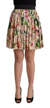 Load image into Gallery viewer, Dolce &amp; Gabbana Elegant Floral Silk High Waist Mini Skirt
