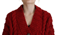 Load image into Gallery viewer, Dolce &amp; Gabbana Elegant Red Virgin Wool Cardigan
