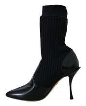 Load image into Gallery viewer, Dolce &amp; Gabbana Black Socks Stiletto Heels Booties Shoes
