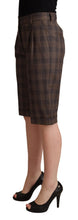 Load image into Gallery viewer, Dolce &amp; Gabbana Checkered Wool Bermuda Shorts in Brown
