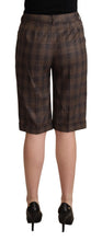 Load image into Gallery viewer, Dolce &amp; Gabbana Checkered Wool Bermuda Shorts in Brown
