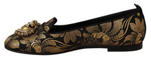 Load image into Gallery viewer, Dolce &amp; Gabbana Elegant Leather Heart Embellished Flats
