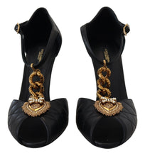 Load image into Gallery viewer, Dolce &amp; Gabbana Elegant Gold-Embellished Leather Sandals
