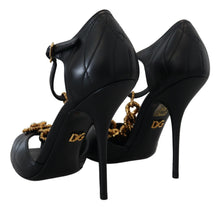 Load image into Gallery viewer, Dolce &amp; Gabbana Elegant Gold-Embellished Leather Sandals
