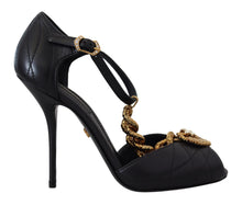 Load image into Gallery viewer, Dolce &amp; Gabbana Elegant Gold-Embellished Leather Sandals
