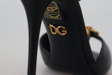 Load image into Gallery viewer, Dolce &amp; Gabbana Elegant Gold-Embellished Leather Sandals
