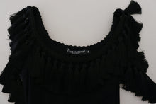 Load image into Gallery viewer, Dolce &amp; Gabbana Elegant Black Cotton Tank Top Blouse
