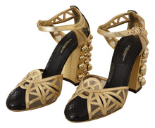 Load image into Gallery viewer, Dolce &amp; Gabbana Elegant Crystal Studded Leather Pumps
