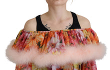 Load image into Gallery viewer, Dolce &amp; Gabbana Elegant Silk Floral Off-Shoulder Blouse

