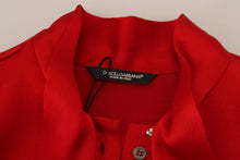 Load image into Gallery viewer, Dolce &amp; Gabbana Elegant Red Ascot Collar Blouse
