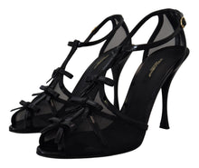 Load image into Gallery viewer, Dolce &amp; Gabbana Black Stiletto High Heels Sandals Shoes
