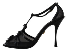 Load image into Gallery viewer, Dolce &amp; Gabbana Black Stiletto High Heels Sandals Shoes
