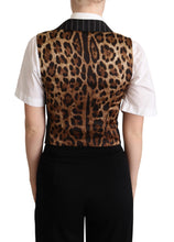 Load image into Gallery viewer, Dolce &amp; Gabbana Elegant Leopard Print Waistcoat – Sleeveless Vest
