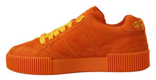 Load image into Gallery viewer, Dolce &amp; Gabbana Orange Leather P.j. Tucker Sneakers Shoes
