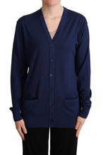 Load image into Gallery viewer, Dolce &amp; Gabbana Elegant Virgin Wool Blue Cardigan
