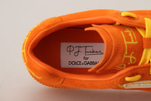 Load image into Gallery viewer, Dolce &amp; Gabbana Orange Leather P.j. Tucker Sneakers Shoes
