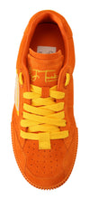 Load image into Gallery viewer, Dolce &amp; Gabbana Orange Leather P.j. Tucker Sneakers Shoes
