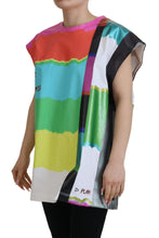 Load image into Gallery viewer, Dolce &amp; Gabbana Multicolor Sleeveless Cotton Top
