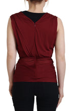 Load image into Gallery viewer, Dolce &amp; Gabbana Bordeaux Silk Blend Top Blouse
