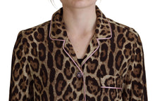 Load image into Gallery viewer, Dolce &amp; Gabbana Elegant Silk Leopard Print Collared Top
