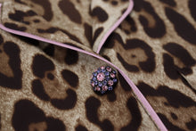 Load image into Gallery viewer, Dolce &amp; Gabbana Elegant Silk Leopard Print Collared Top
