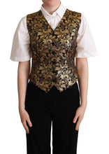 Load image into Gallery viewer, Dolce &amp; Gabbana Elegant Black Jacquard Waistcoat
