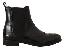 Load image into Gallery viewer, Dolce &amp; Gabbana Elegant Black Ankle Wingtip Oxford Boots
