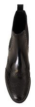 Load image into Gallery viewer, Dolce &amp; Gabbana Elegant Black Ankle Wingtip Oxford Boots
