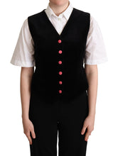 Load image into Gallery viewer, Dolce &amp; Gabbana Elegant Black Velvet Sleeveless Waistcoat
