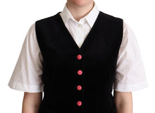 Load image into Gallery viewer, Dolce &amp; Gabbana Elegant Black Velvet Sleeveless Waistcoat
