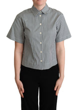 Load image into Gallery viewer, Dolce &amp; Gabbana Elegant Checkered Cotton Polo Top
