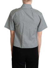 Load image into Gallery viewer, Dolce &amp; Gabbana Elegant Checkered Cotton Polo Top
