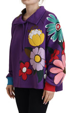 Load image into Gallery viewer, Dolce &amp; Gabbana Elegant Purple Floral Pullover Sweater
