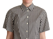 Load image into Gallery viewer, Dolce &amp; Gabbana Elegant Black and White Patterned Cotton Polo
