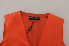 Load image into Gallery viewer, Dolce &amp; Gabbana Elegant Orange Silk Waistcoat
