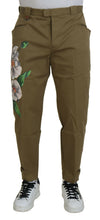 Load image into Gallery viewer, Dolce &amp; Gabbana Exquisite Floral Beige Chino Pants
