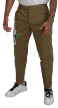 Load image into Gallery viewer, Dolce &amp; Gabbana Exquisite Floral Beige Chino Pants
