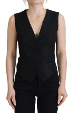 Load image into Gallery viewer, Dolce &amp; Gabbana Elegant Black Silk Blend Waistcoat Vest
