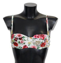 Load image into Gallery viewer, Dolce &amp; Gabbana Elegant Floral Bikini Top – Summer Chic
