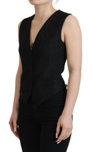 Load image into Gallery viewer, Dolce &amp; Gabbana Elegant Black Silk Blend Waistcoat Vest
