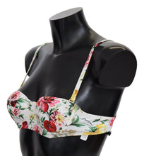 Load image into Gallery viewer, Dolce &amp; Gabbana Elegant Floral Bikini Top – Summer Chic
