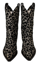 Load image into Gallery viewer, Dolce &amp; Gabbana Elegant Leopard Print Mid Calf Boots
