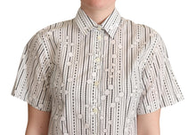 Load image into Gallery viewer, Dolce &amp; Gabbana Geometric Elegance Collared Polo Top
