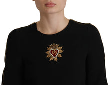Load image into Gallery viewer, Dolce &amp; Gabbana Elegant Beaded Logo Zip Sleeve Blouse
