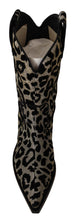 Load image into Gallery viewer, Dolce &amp; Gabbana Elegant Leopard Print Mid Calf Boots
