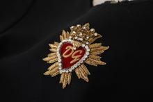 Load image into Gallery viewer, Dolce &amp; Gabbana Elegant Beaded Logo Zip Sleeve Blouse
