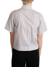 Load image into Gallery viewer, Dolce &amp; Gabbana Chic Gray Polka Dot Short Sleeve Polo
